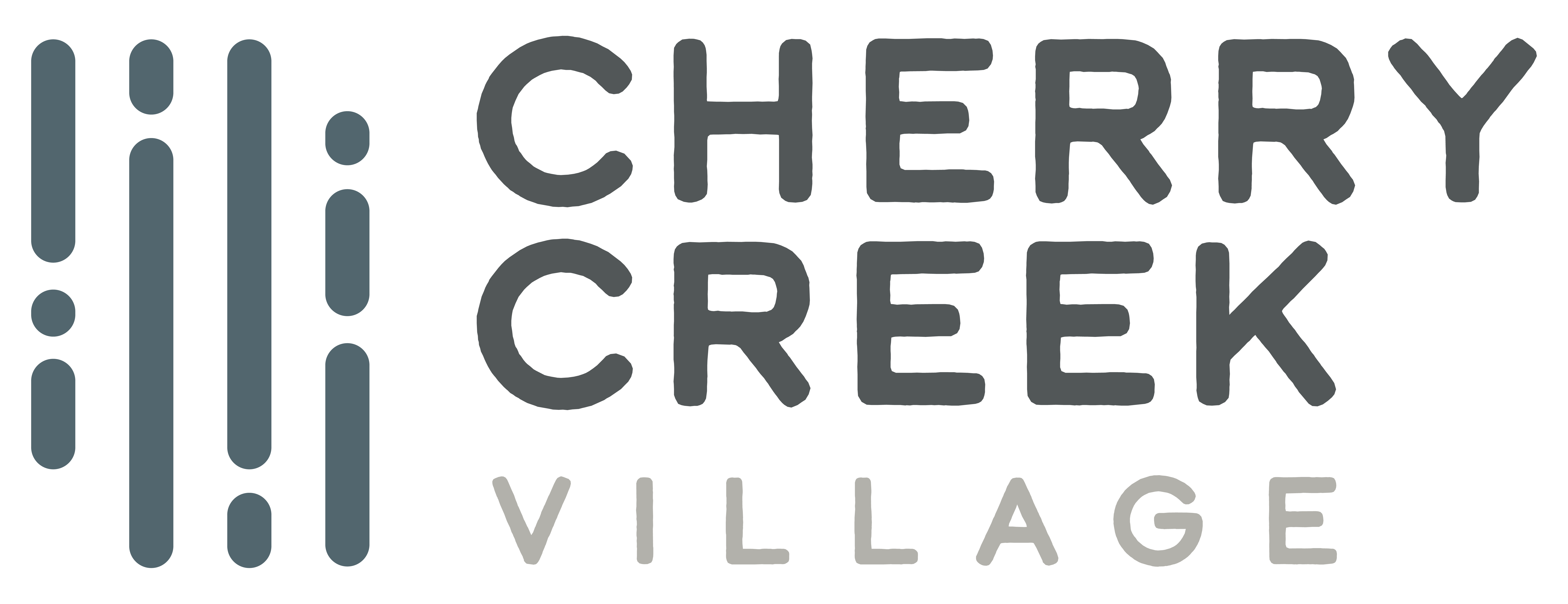 Cherry Creek Village logo with a green background.